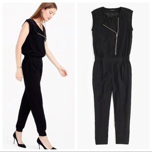 J. Crew Black Zip Front Jumpsuit Romper